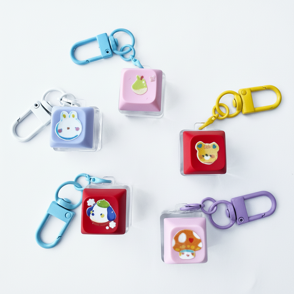 Clicky Keycap Fidget Keychain (More Colors)