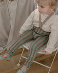 Matcha x Peanut Stripe Footless Tights