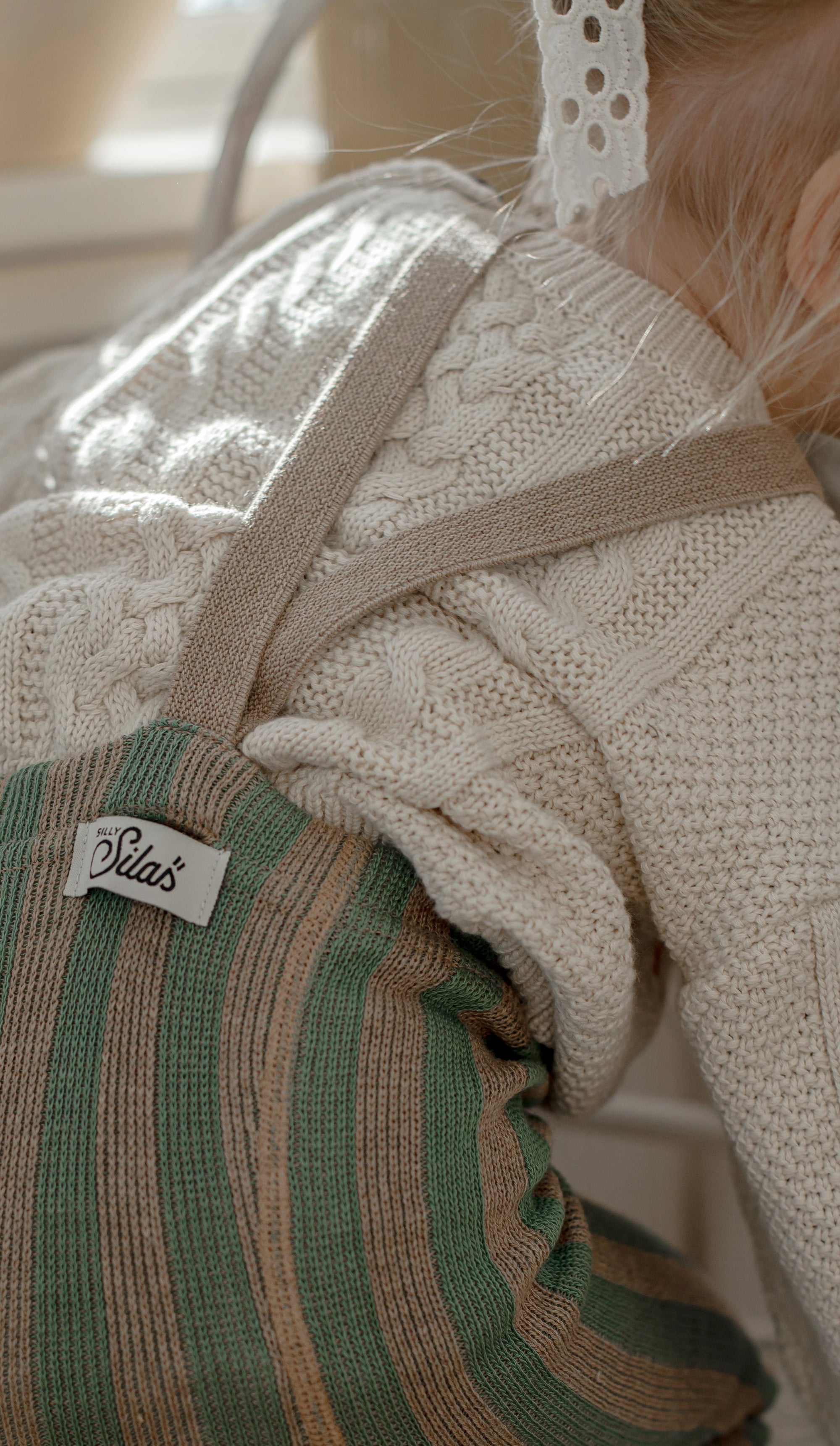 Matcha x Peanut Stripe Footless Tights