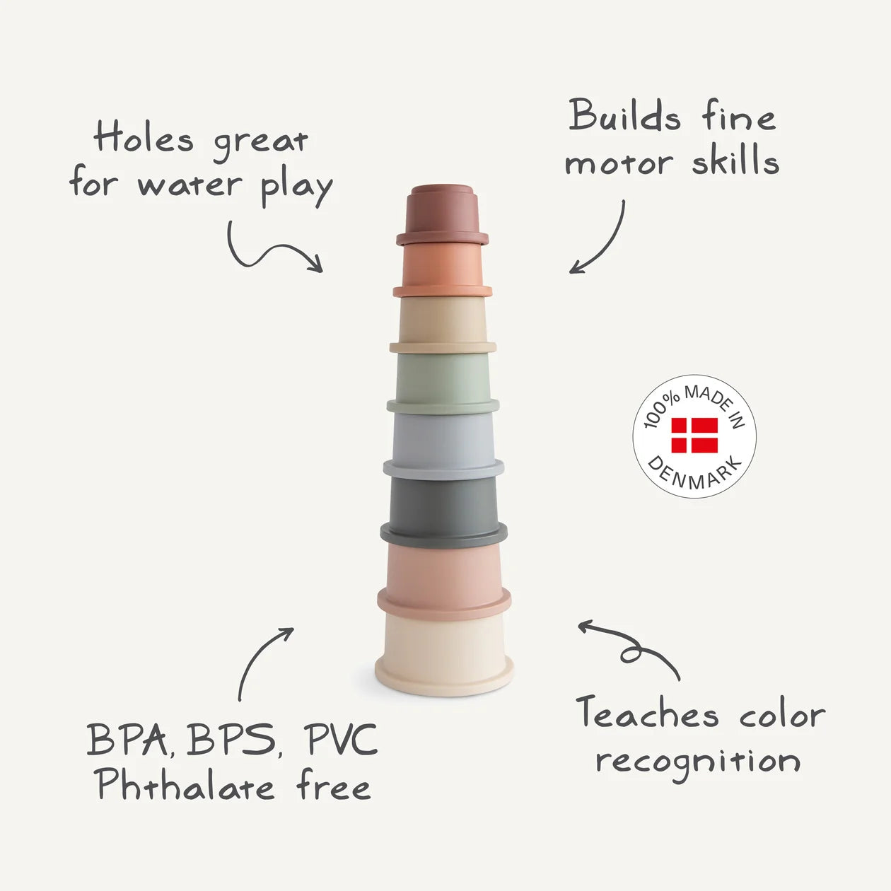 Stacking Cups Toy - Retro