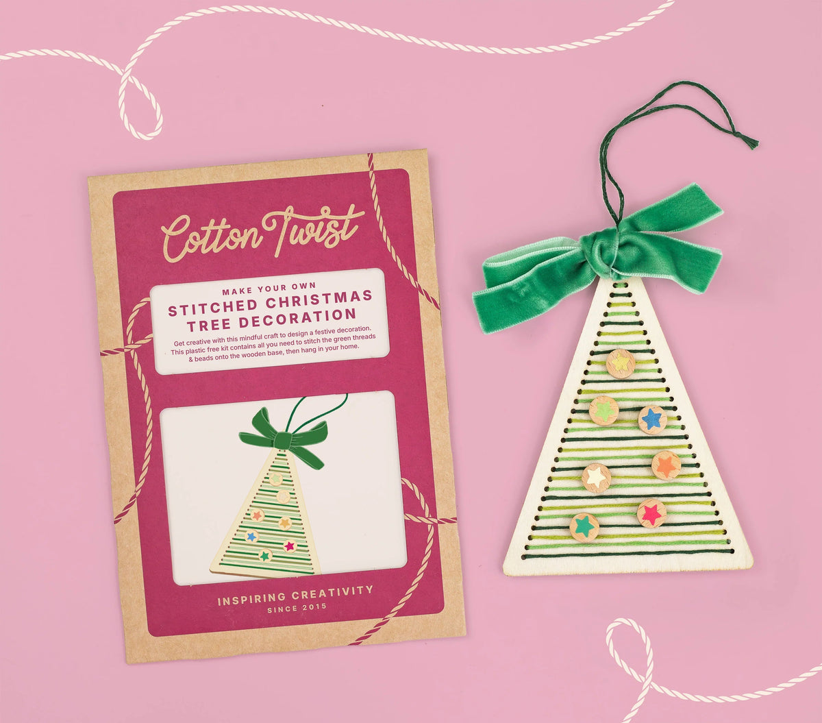 Stitched Christmas Tree Decoration Kit