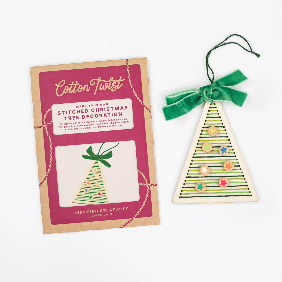 Stitched Christmas Tree Decoration Kit