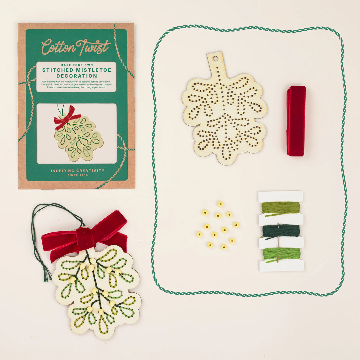 Stitched Mistletoe Decoration Kit