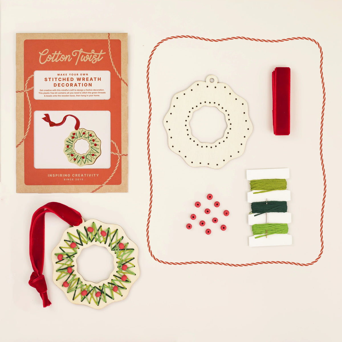 Stitched Wreath Decoration Kit