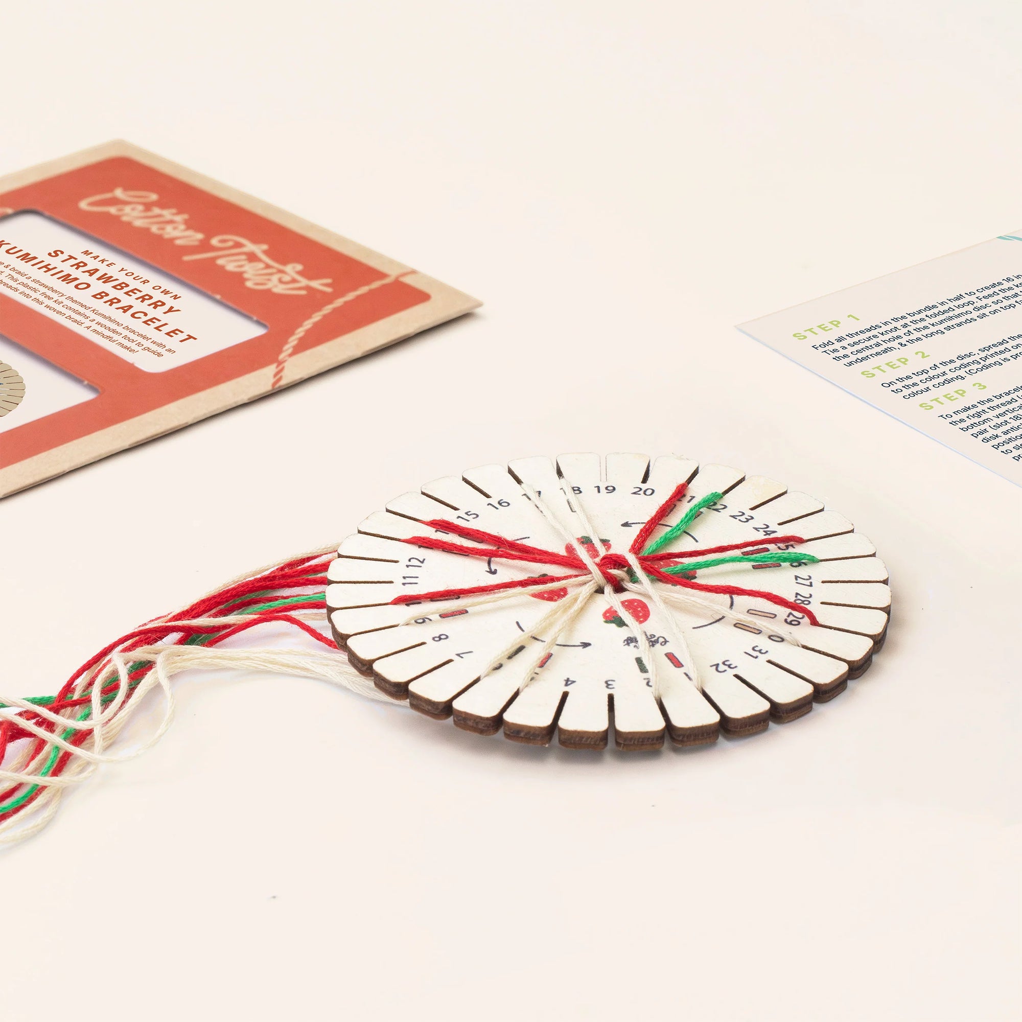 Strawberry Kumihimo Bracelet Kit