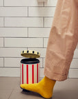 Stucco Stripe Bathroom Trash Bin by Dusen Dusen