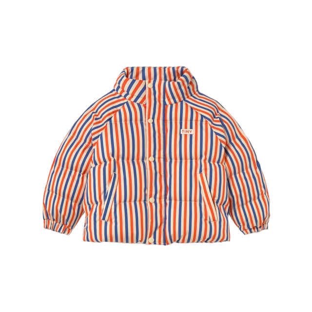 Stripes Short Padded Jacket by Tinycottons