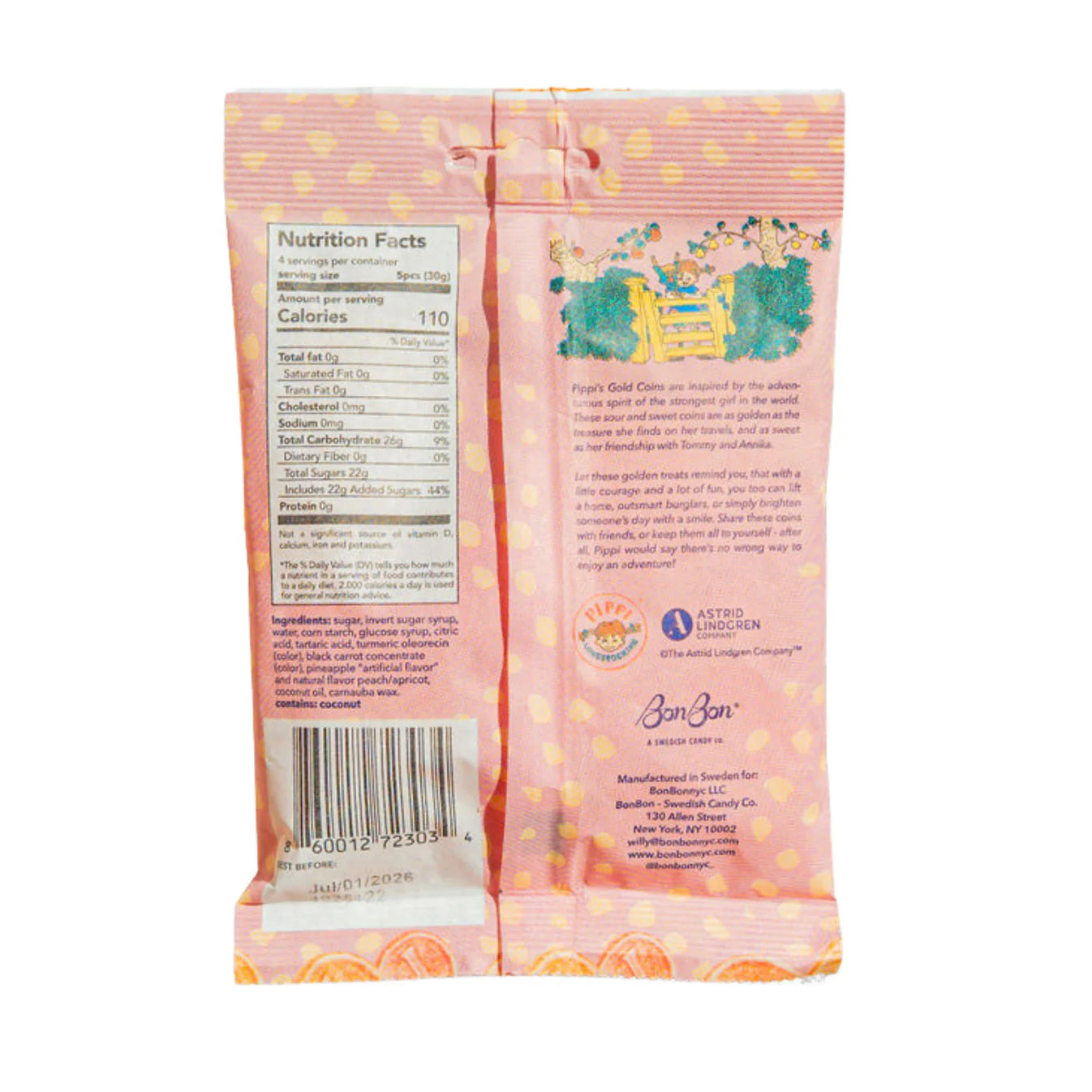 Pippi Longstocking Gold Coins by Bon Bon NYC