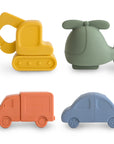 Vehicles Mold Free Bath Play Set - 4 Pack by Mushie