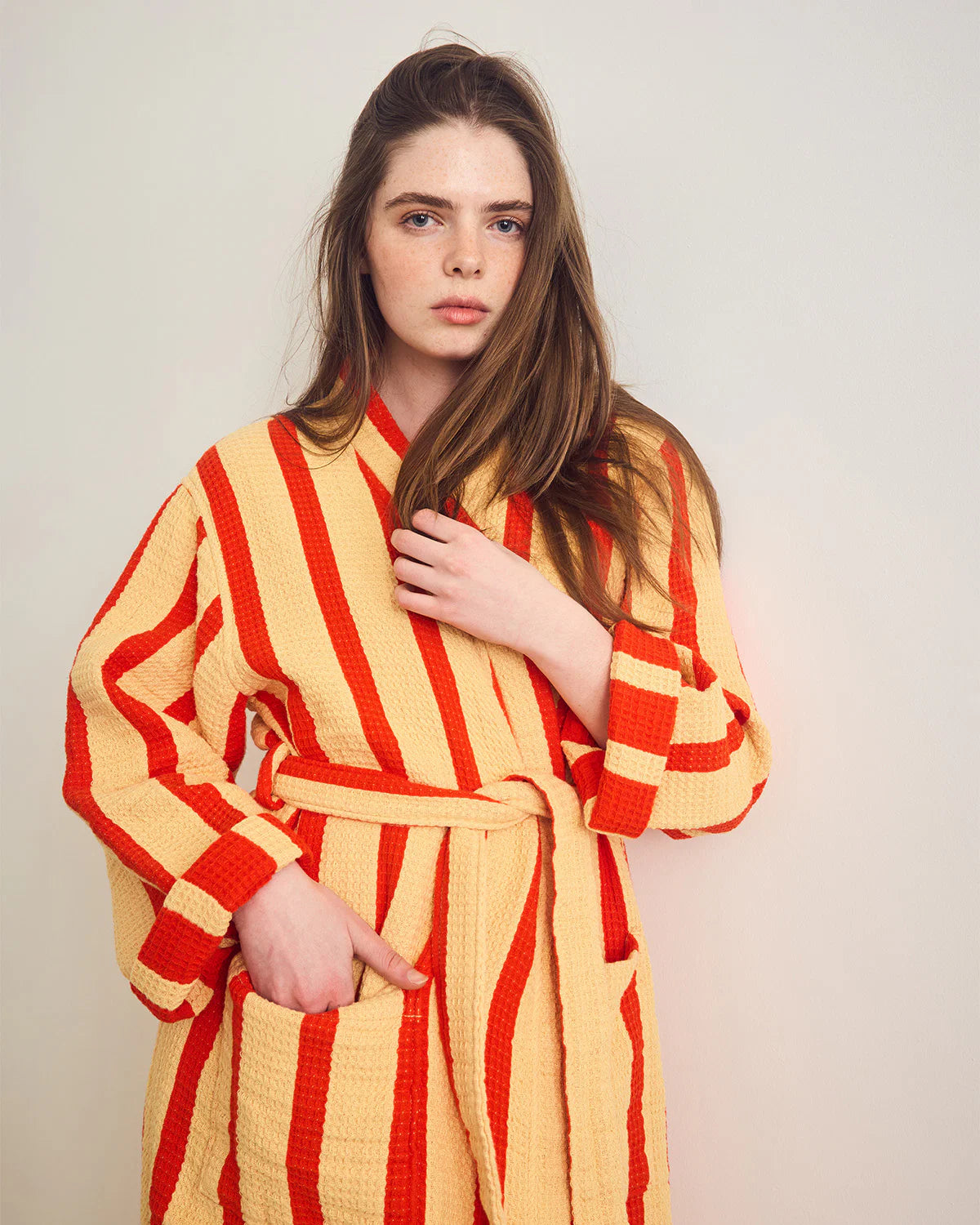 Red &amp; Orange Waffle Bathrobe
