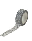 Wavy Black and White Grid Washi Tape