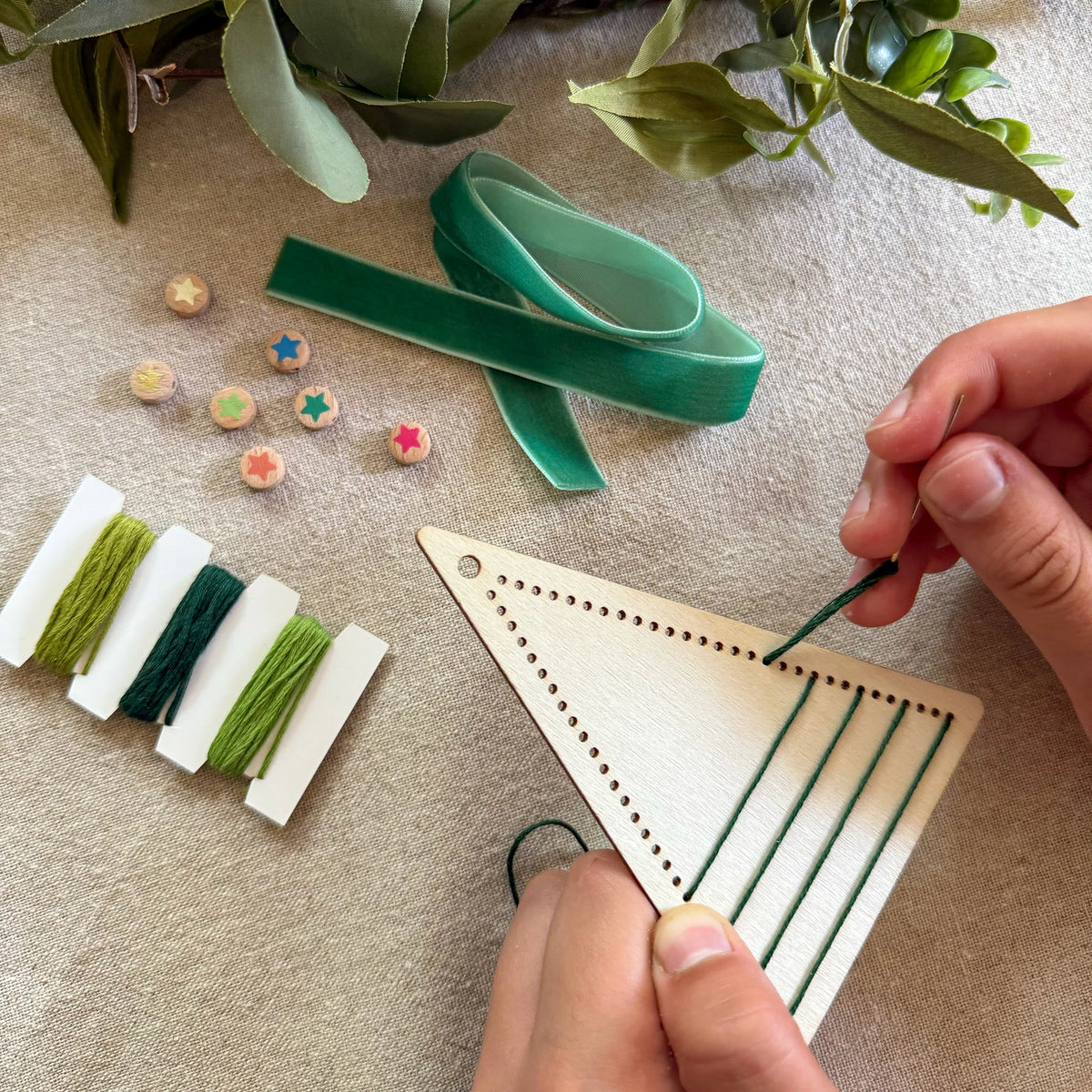 Stitched Christmas Tree Decoration Kit