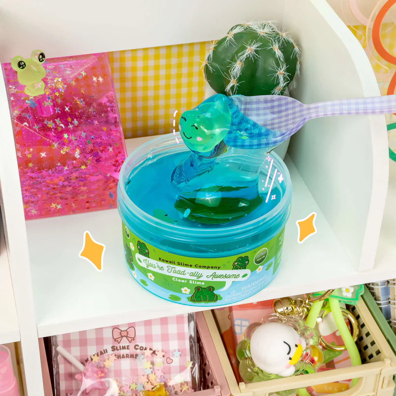 You're Toad-ally Awesome Clear Slime by Kawaii Slime Company