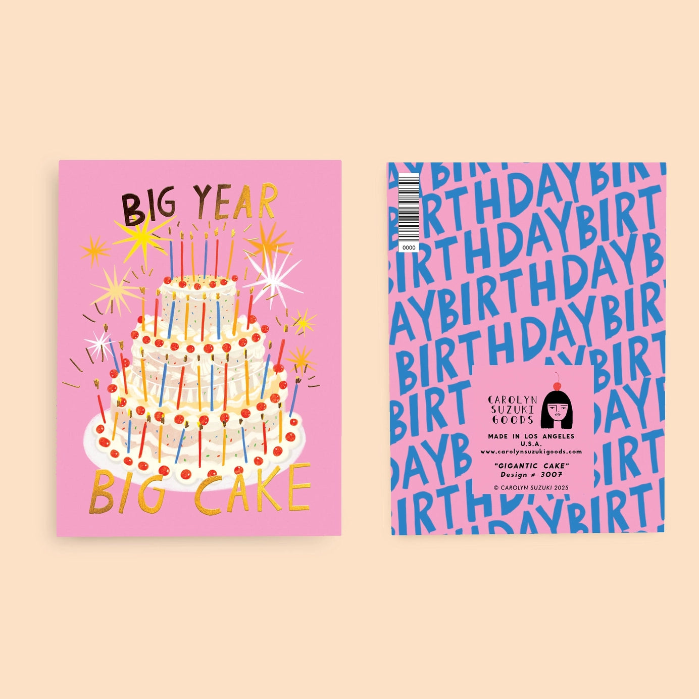 Gigantic Cake Birthday Card
