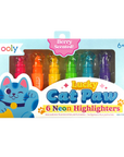 Lucky Cat Paw: Neon Scented Highlighters (Set of 6)