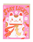 Stay Lucky Cat Card by Egg Press