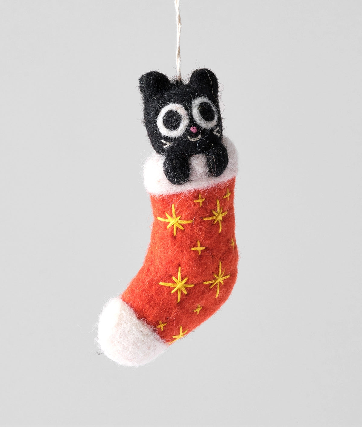 Viv Cat in Red Stocking Ornament