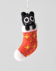 Viv Cat in Red Stocking Ornament