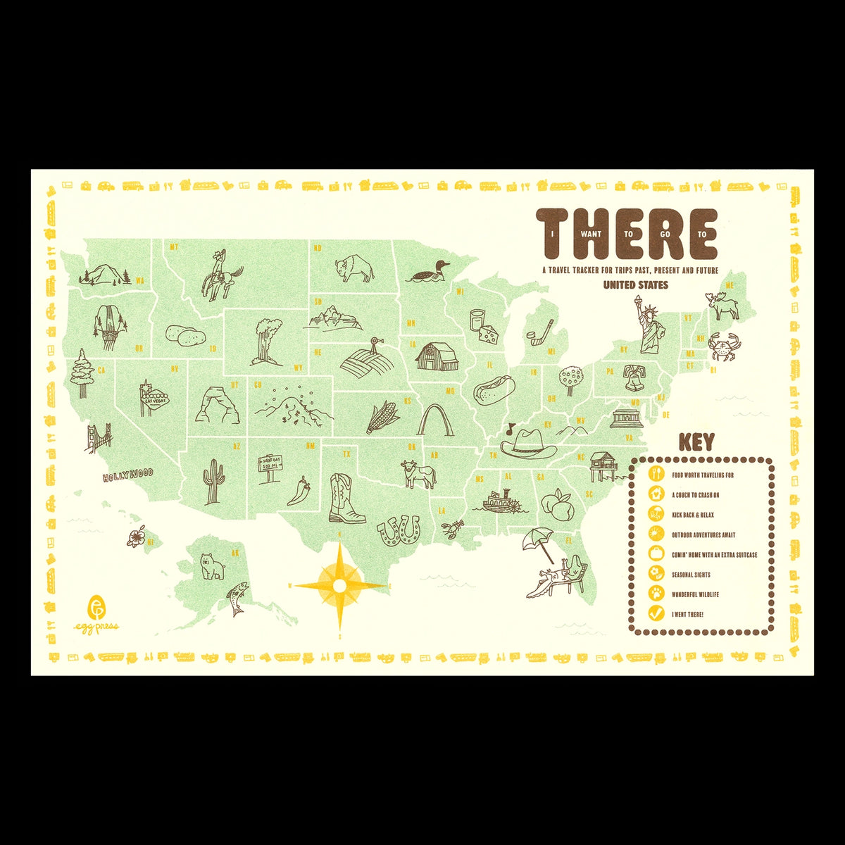 United States Road Trip Interactive Travel Map &amp; Postcards