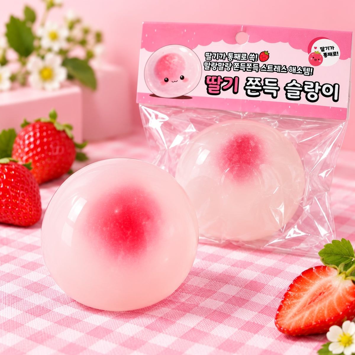 Strawberry Moshi Stretchy Squishy