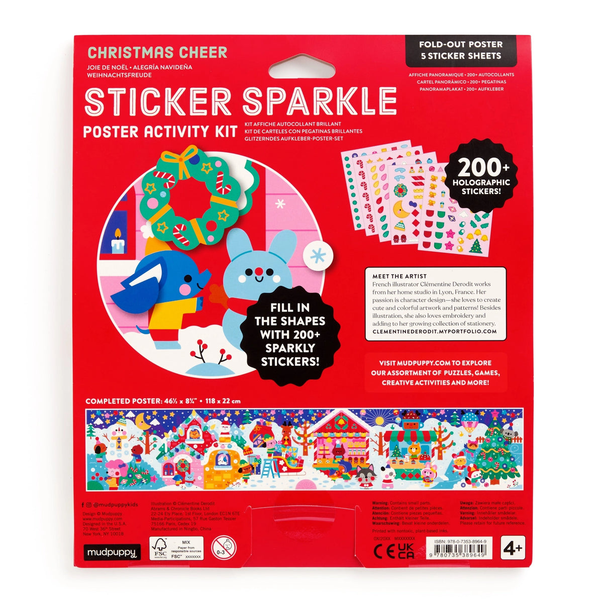 Christmas Cheer Sticker Sparkle Poster