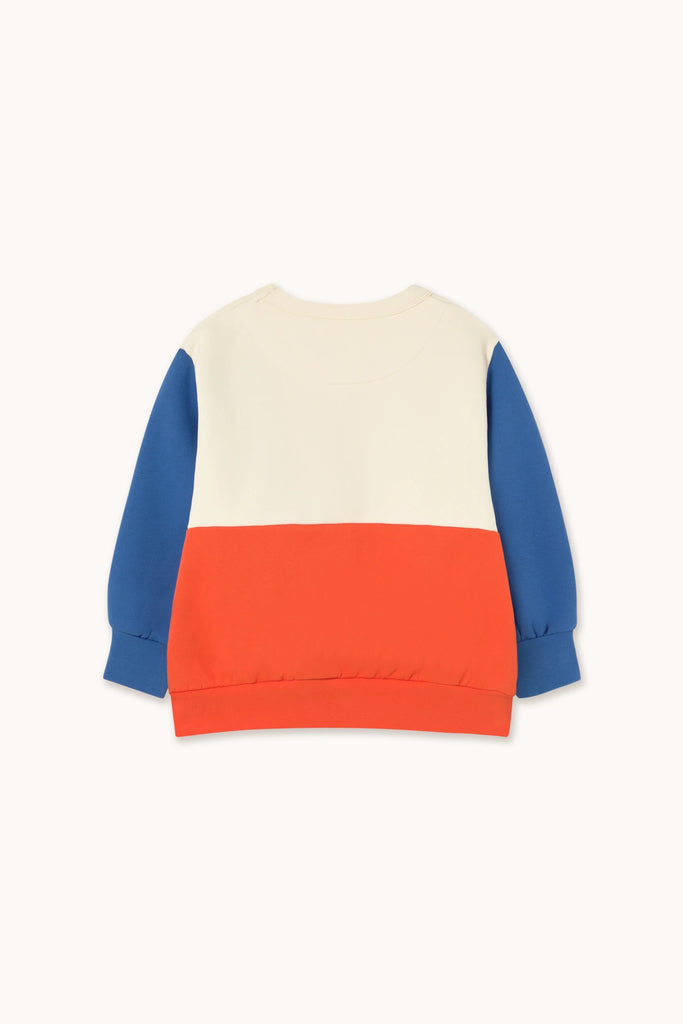 Color Block Sweatshirt - Light Cream by Tinycottons