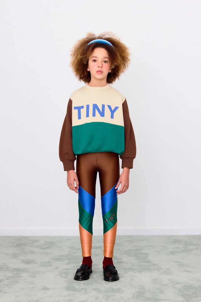 Color Block Sweatshirt - Dark Vanilla by Tinycottons