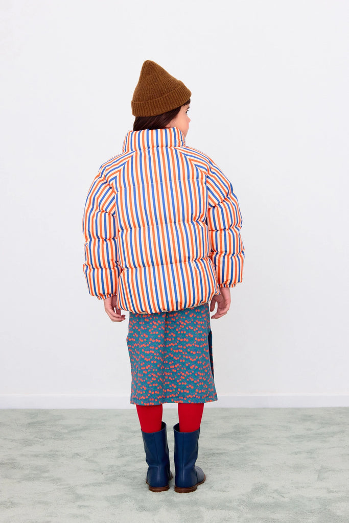 Stripes Short Padded Jacket by Tinycottons