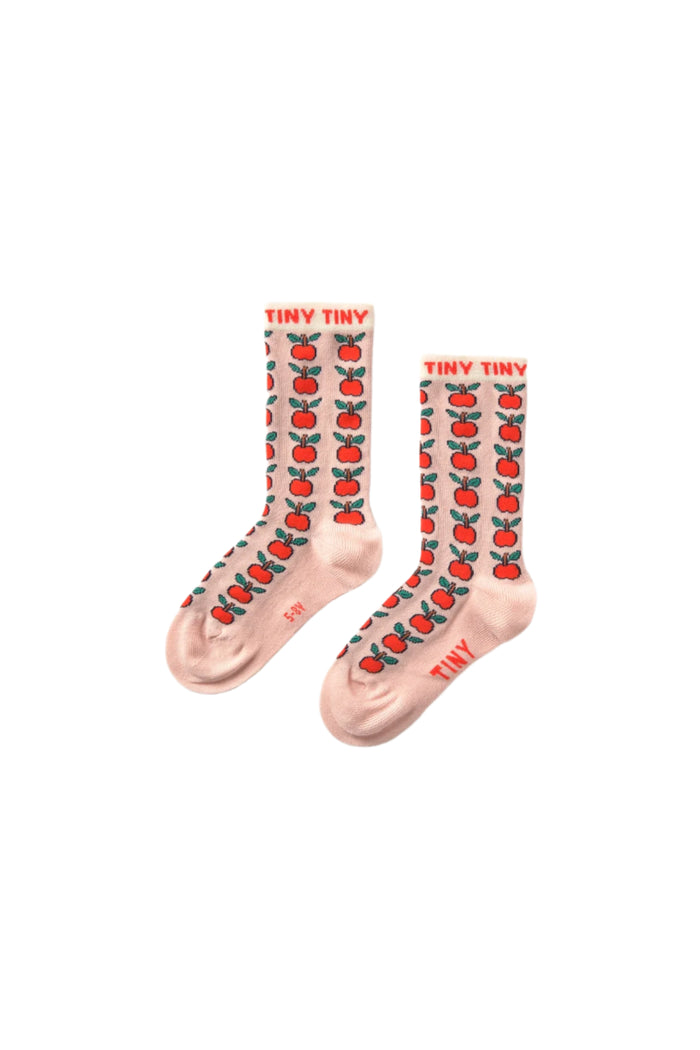 Medium Length Apples Kids Socks by Tinycottons