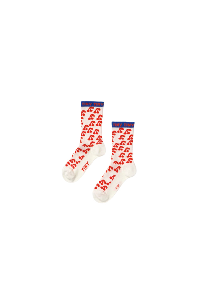 Cherries Medium Height Socks by Tinycottons