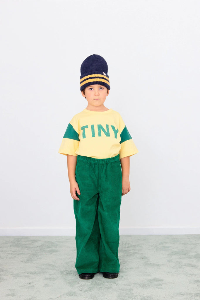 Tiny Solid Pockets Woven Pants - Dark Emerald by Tinycottons
