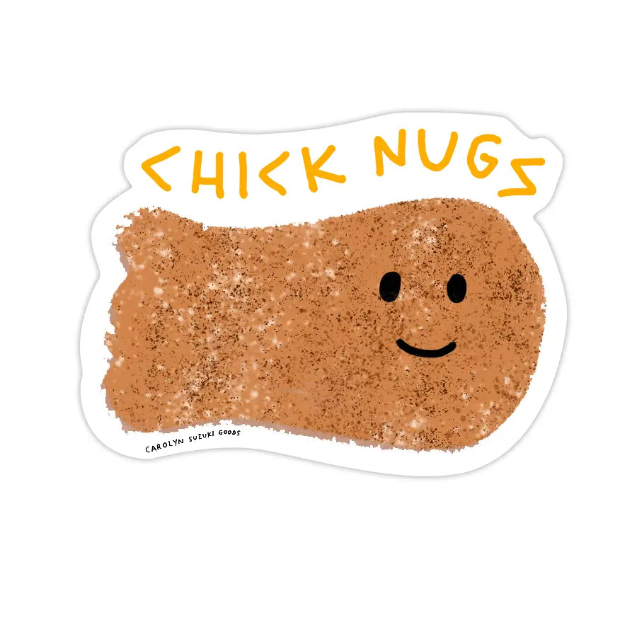 Chick Nug Die Cut Sticker by Carolyn Suzuki