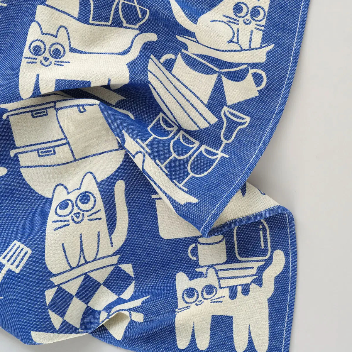 Kitchen Cats Woven Tea Towel