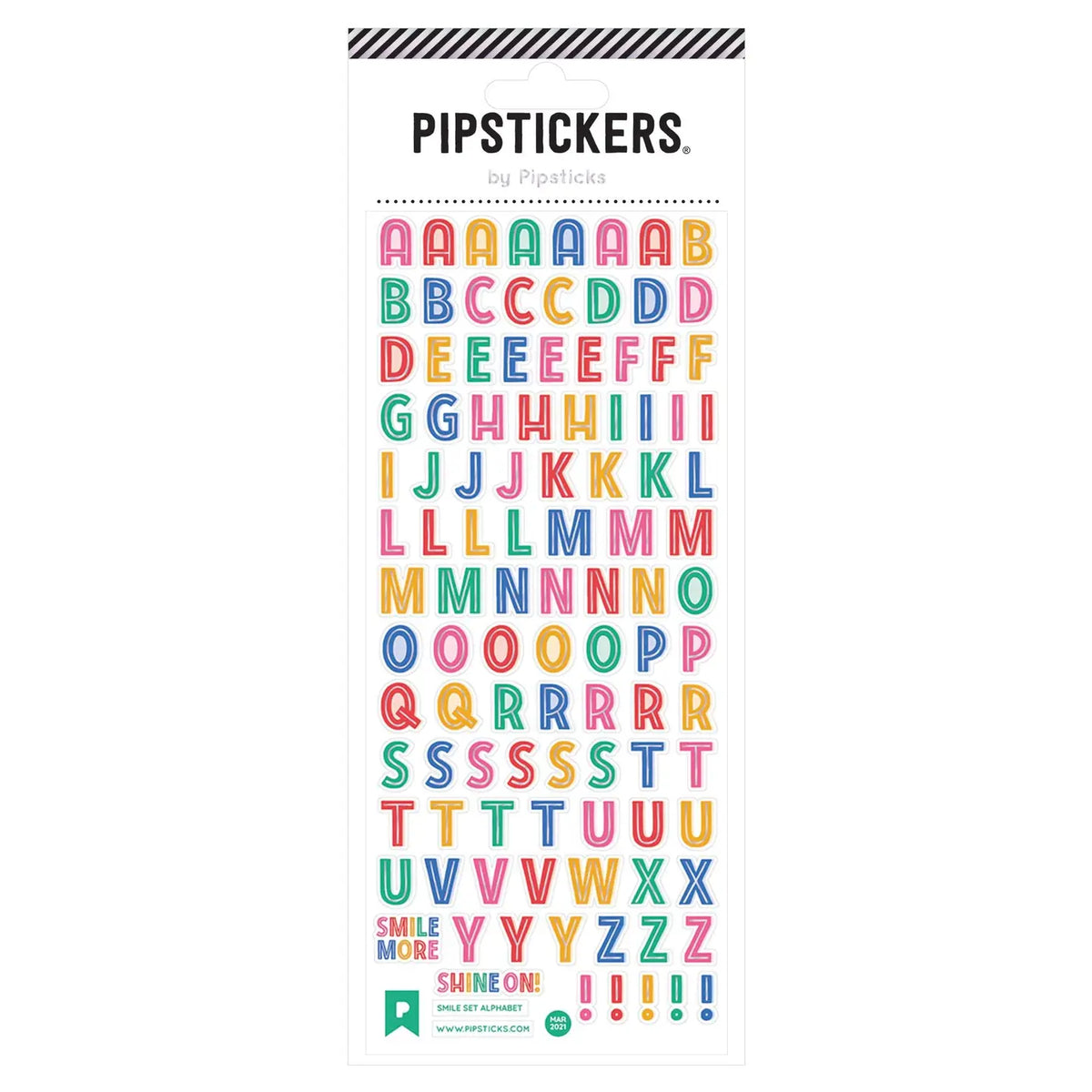 Smile Set Alphabet Sticker Sheet