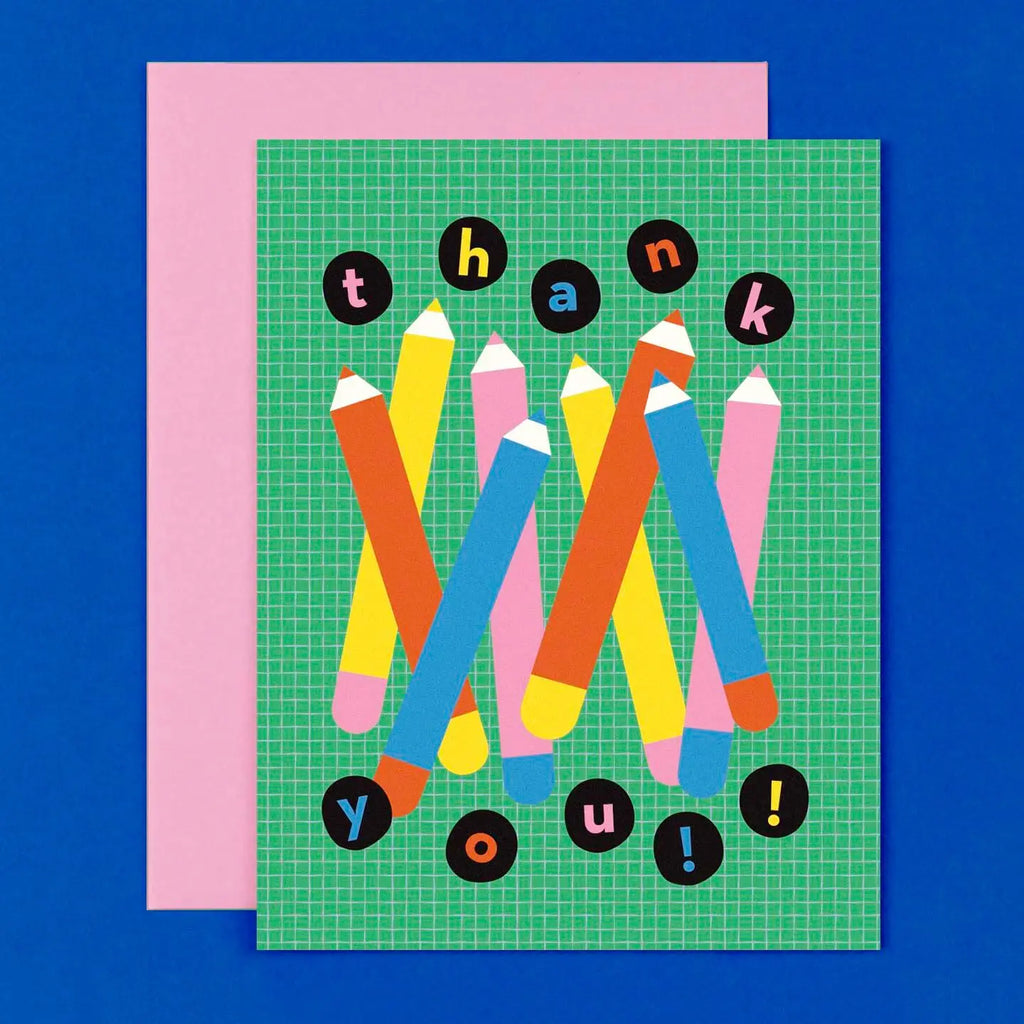 Chunky Pencils Teacher Thank You Card by My Darlin'