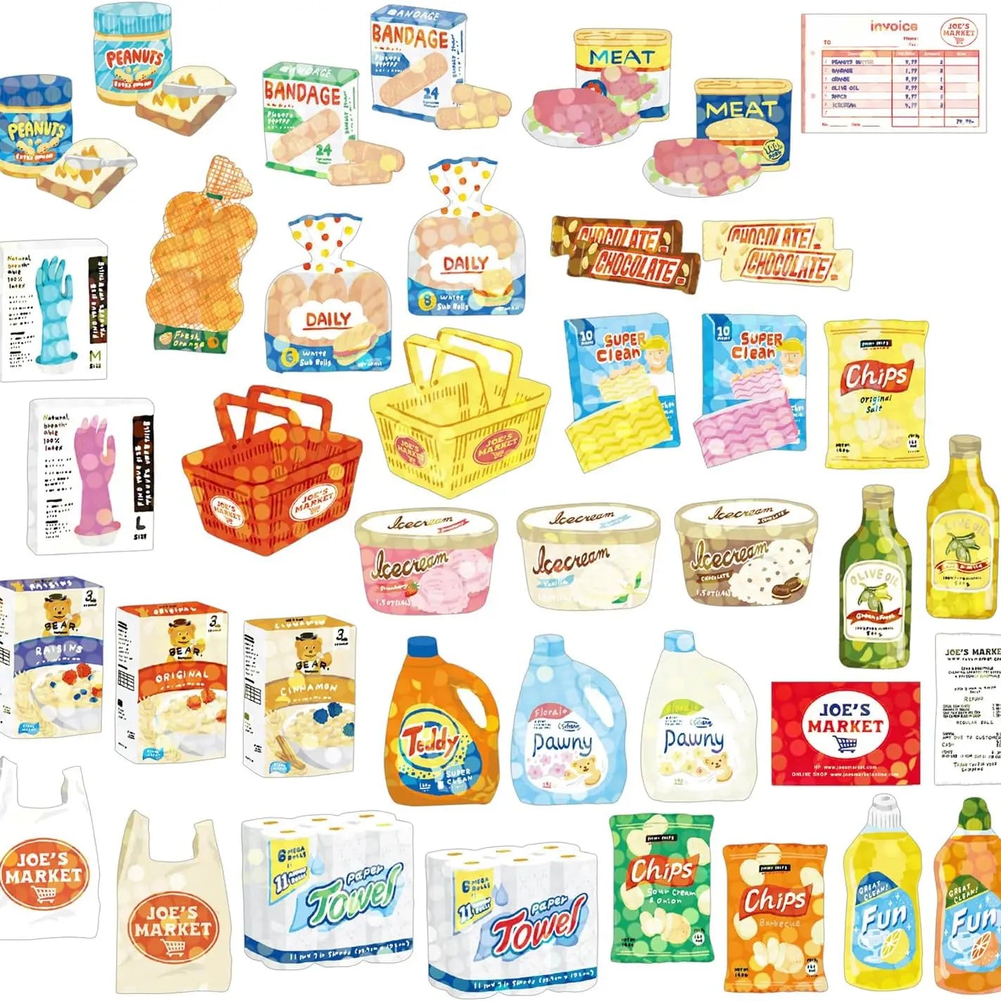 Hako Super Market Stickers