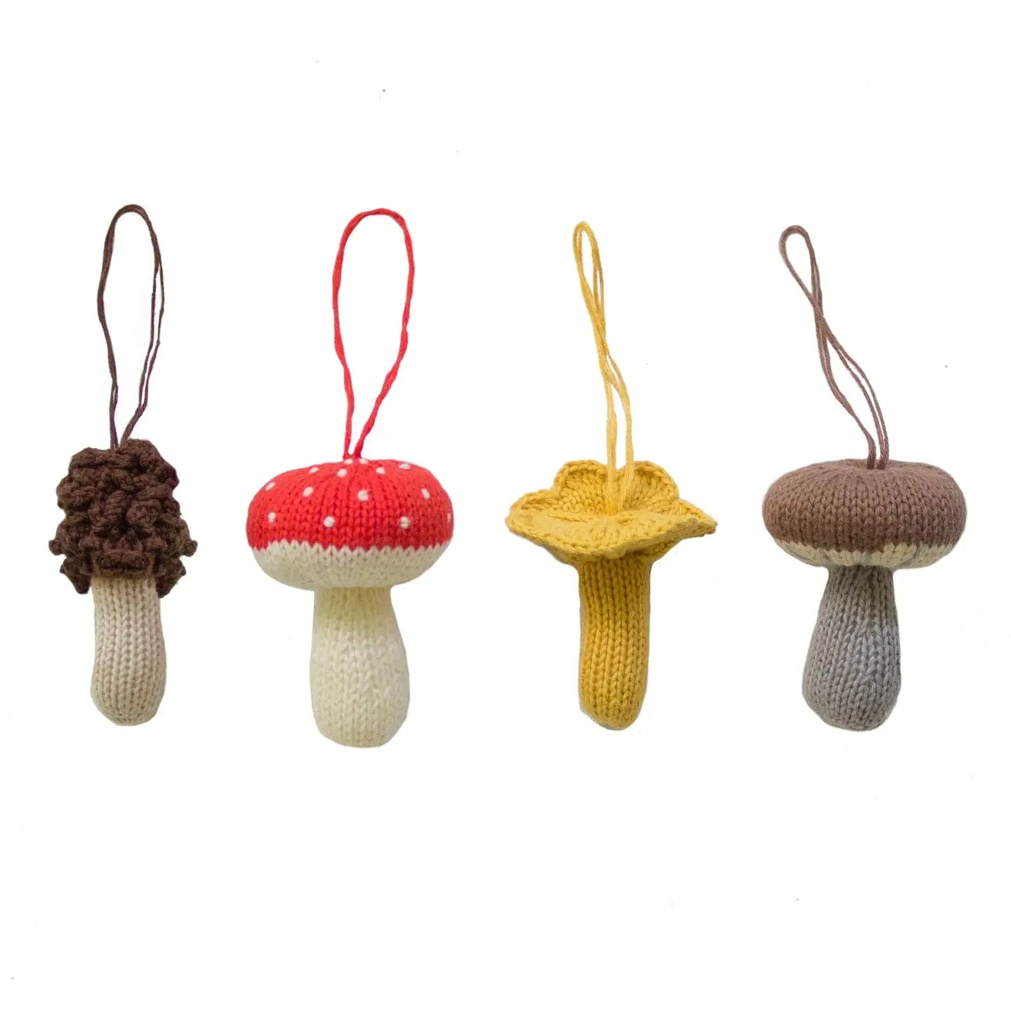 Mushroom Holiday Ornaments Set