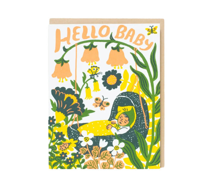 Hello Baby Bassinet Yellow by Egg Press