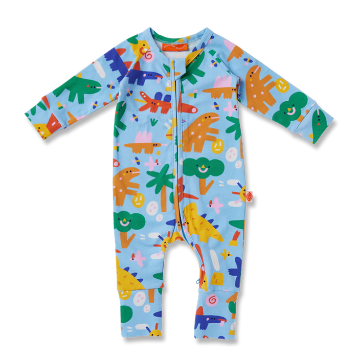 Dino Days Long Sleeve Romper by Halcyon Nights