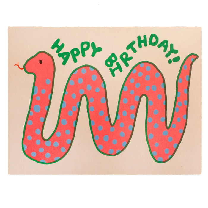 Happy Birthday Snake Greeting Card by Alphabet Studios