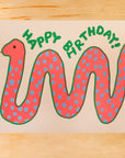 Happy Birthday Snake Greeting Card by Alphabet Studios