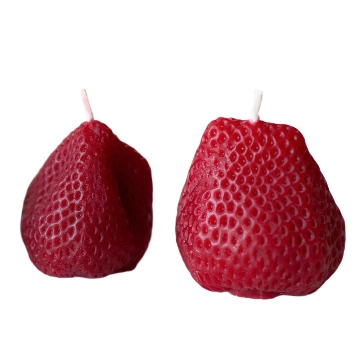 Beeswax Large Strawberry Candles by Happy Organics