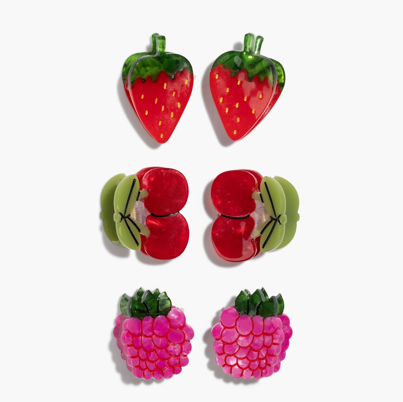 Micro Berry Basket Hair Claw Clip Set