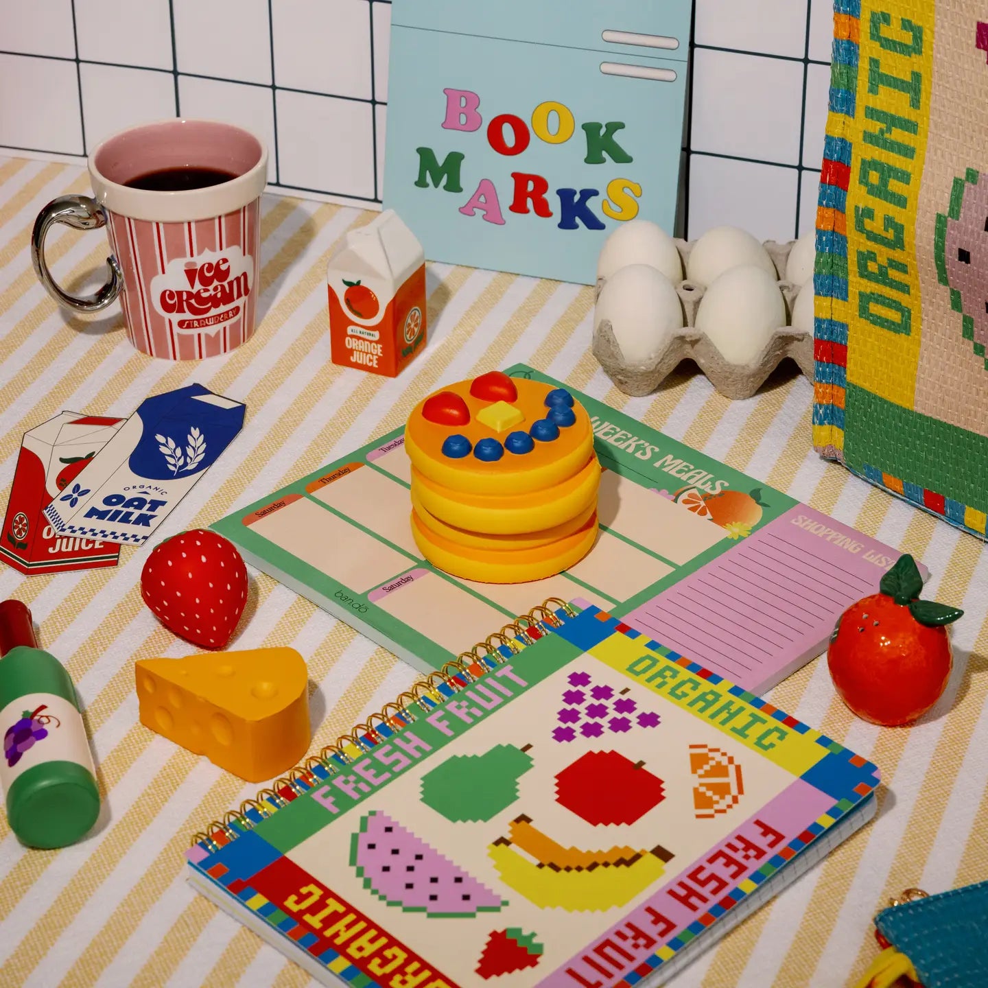 Rough Draft Mini Notebook - Fruit Tiles