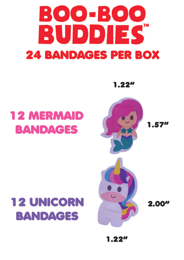 Mermaid and Unicorn Bandages by Boo Boo Buddies