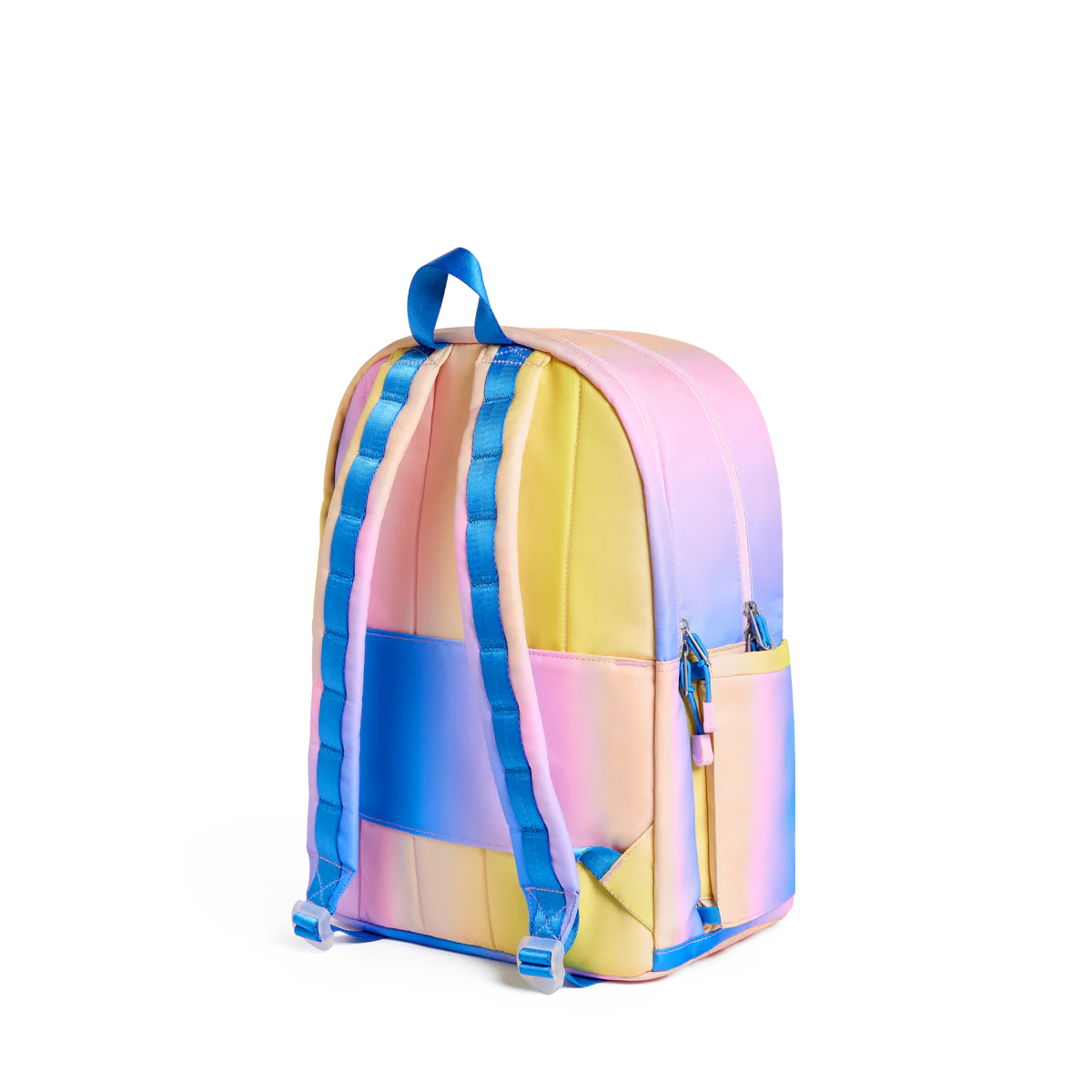 Blue/Pink/Yellow Gradient Kane Double Pocket Large Backpack