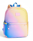 Blue/Pink/Yellow Gradient Kane Double Pocket Large Backpack