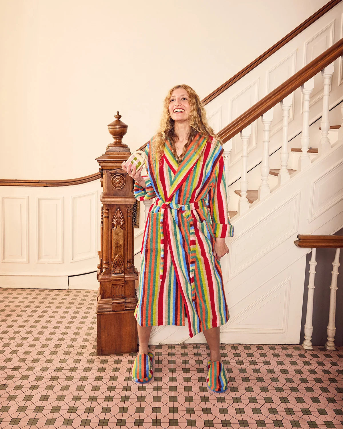 Butterfly Stripe Bathrobe