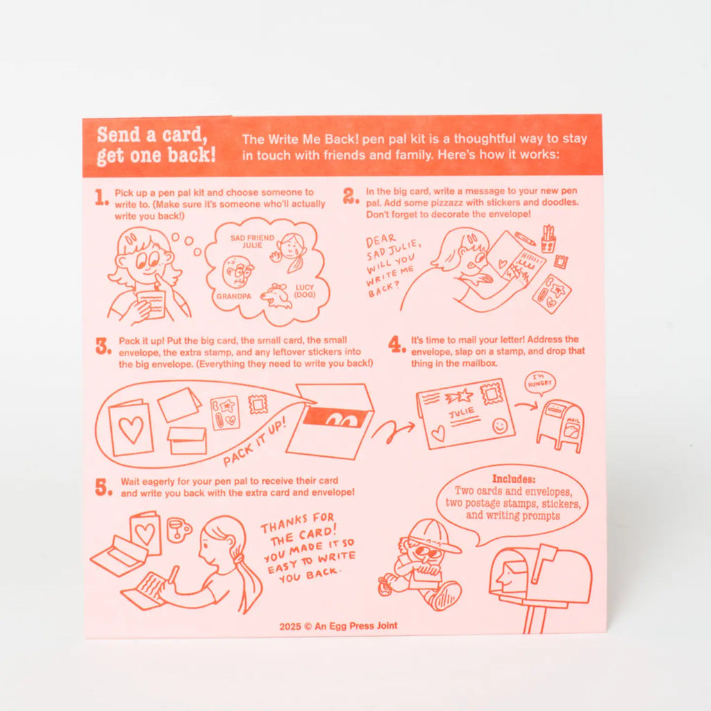 Positivity + Smiles Write Me Back Pen Pal Kit by Egg Press