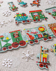 Christmas Train Shaped Floor Puzzle by Petit Collage